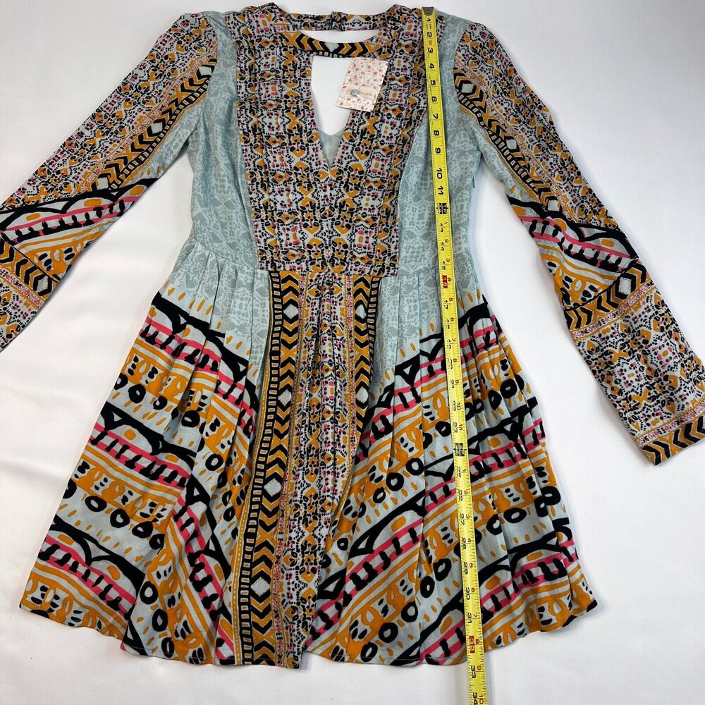 Free People Tegan Border Mini Dress Hippee Festival Boho Womens Size 0 NWT - Picture 5 of 13